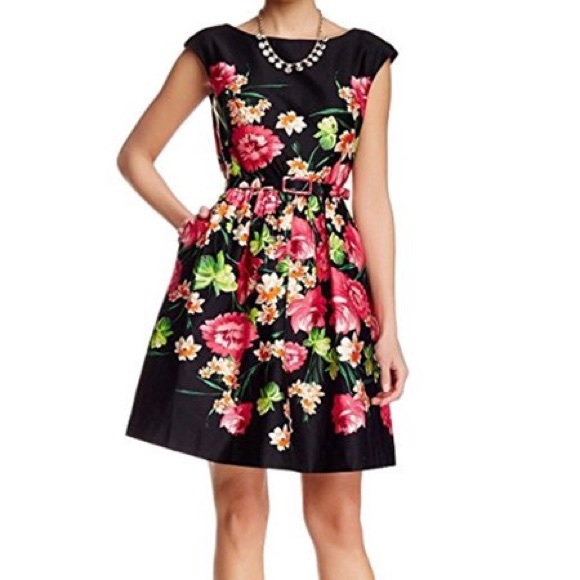 Eliza J Dresses & Skirts - Eliza J Fit & Flare Belted Dress